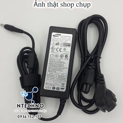 🔝 Sạc Laptop Samsung 19V - 4.74A 90W [Zin] (Adapter Samsung 19V - 4.74A) Tặng kèm dây nguồn  Bảo hành 12 Tháng