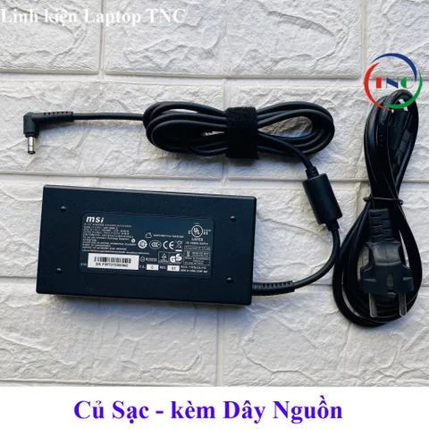 Sạc Laptop MSI Chicony 19.5V - 6.15A - 120W chân 5.5x2.5mm - Không Có Kim Nhỏ trong đầu sạc - đường kính đầu sạc 5.5mm P