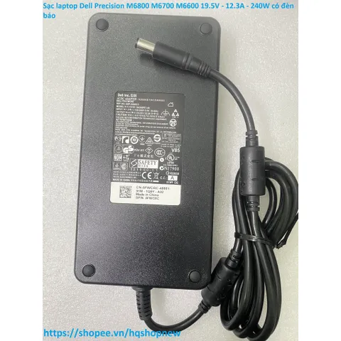 Sạc laptop Dell Precision M6800 M6700 M6600 19.5V - 12.3A - 240W có đèn báo PHỤ KIỆN LAPTOP