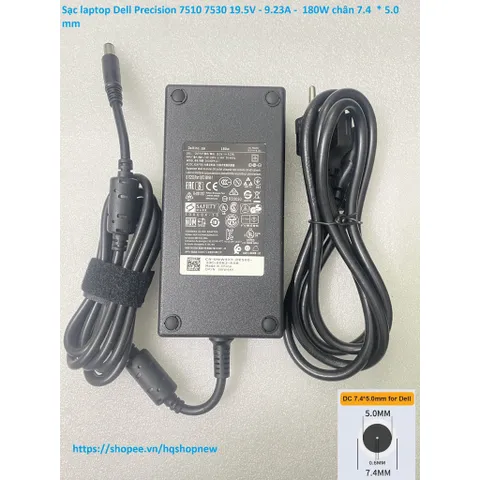 Sạc laptop Dell Precision 7510 7530 19.5V - 9.23A -  180W chân 7.4  * 5.0 mm PHỤ KIỆN LAPTOP