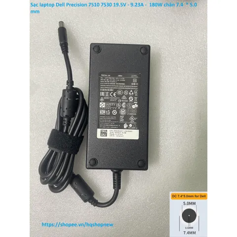 Sạc laptop Dell Precision 7510 7530 19.5V - 9.23A -  180W chân 7.4  * 5.0 mm PHỤ KIỆN LAPTOP