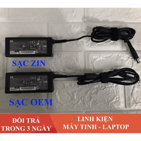 🔝 Sạc Laptop HP Chân kim to 18.5V - 3.5A Kèm Dây Nguồn ( Adater HP 18.5V - 3.5A )