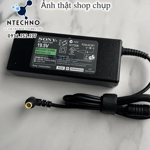 🔝 Sạc Laptop Sony 19.5V 4.7A 90W Tặng kèm dây nguồn Chân kim thường [pt] (Adapter Sony 19.5V - 4,7A)  Bảo hành 12 Tháng