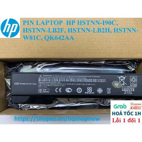 Pin Laptop HP Chính Hãng 6 Cell HSTNN-I90C, HSTNN-LB2F, HSTNN-LB2H, HSTNN-W81C, QK642AA - Đen, Bảo Hành Nhanh Chóng