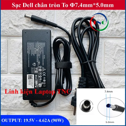 🔝 Sạc Laptop Dell 19V3.34A/ 19V4.62A Chân Kim TO - Tặng kèm dây nguồn - hàng nhập khẩu