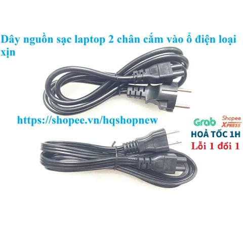 [Dây xịn] Dây nguồn sạc laptop 2 chân cắm vào ổ điện loại xịn PHỤ KIỆN LAPTOP