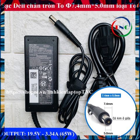 Sạc Dell 19.5V 3.34A 65W Chân Kim To - Adapter Chính Hãng Phụ Kiện Laptop, Bảo Hành 12 Tháng, Hàng Mới 100%
