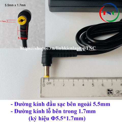 Sạc Laptop Acer 19V 3.42A 65W ZIN Chất Lượng Cao - Tặng Kèm Dây Nguồn, Bảo Hành 12 Tháng, Phụ Kiện Chính Hãng