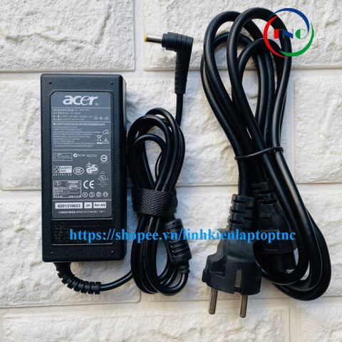 Sạc Laptop Acer 19V 3.42A 65W ZIN Chất Lượng Cao - Tặng Kèm Dây Nguồn, Bảo Hành 12 Tháng, Phụ Kiện Chính Hãng