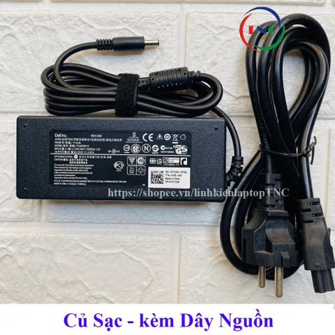 Sạc Laptop Dell chân tròn nhỏ 90w dành cho máy có VGA - Card rời 5568 5559 5565 5566 5567 5578 3559 3558 3567 XPS 13 PHỤ