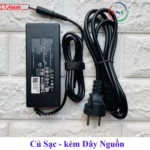 [Chân To] Sạc Laptop Dell 19.5V  4.62A  90W đường kính đầu sạc 7.4mm ký hiệu Φ7.4x5.0mm chân kim To Zin PHỤ KIỆN LAPTOP
