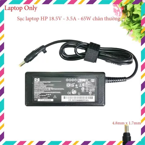 🔝 Sạc laptop HP 18.5V - 3.5A - 65W chân thường(vàng) loại tốt