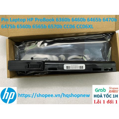 Pin Laptop HP ProBook 6360b 6460b 6465b 6470b 6475b 6560b 6565b 6570b - Pin 6 Cell Đen Chính Hãng, Bảo Hành Đổi Mới 100%