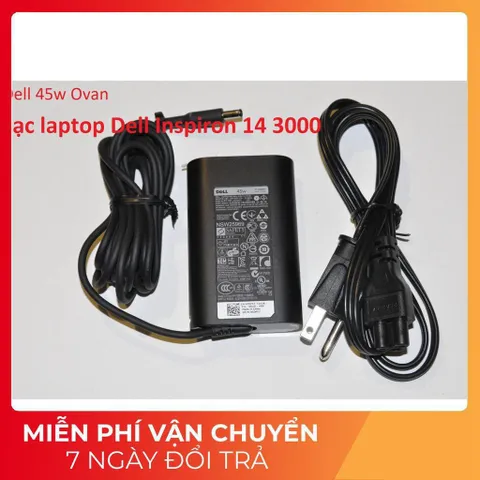 [Sạc zin] Sạc laptop Dell Inspiron 14 3000 19.5V - 2.31A - 3.34A - 45W - 65W Chân kim nhỏ 4.5 x 3.0 mm PHỤ KIỆN LAPTOP