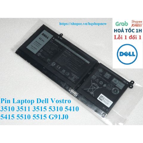 Pin Laptop Dell Vostro G91J0 41Wh - Phụ Kiện Thay Thế Cho Vostro 3510 3511 3515 5310 5410 5415 5510 5515