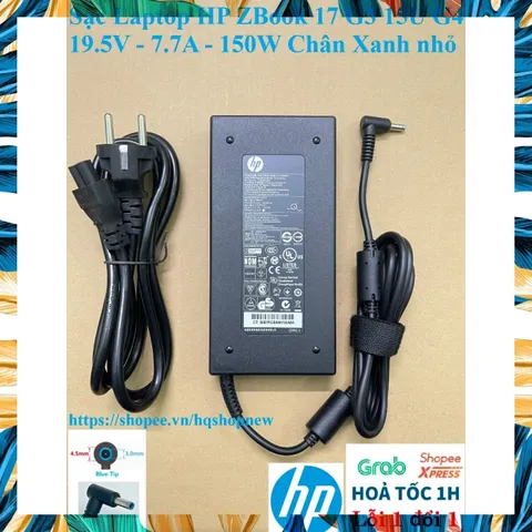 Sạc Laptop HP ZBook 17 G3 15U G4 19.5V - 7.7A - 150W Chân Xanh nhỏ PHỤ KIỆN LAPTOP