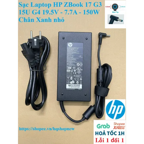 Sạc Laptop HP ZBook 17 G3 15U G4 19.5V - 7.7A - 150W Chân Xanh nhỏ PHỤ KIỆN LAPTOP