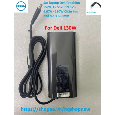[Sạc zin] Sạc laptop Dell Precision 5520, 15 5520 19.5V - 6.67A - 130W Chân kim nhỏ 4.5 x 3.0 mm PHỤ KIỆN LAPTOP
