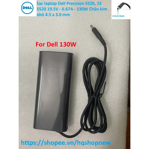 [Sạc zin] Sạc laptop Dell Precision 5520, 15 5520 19.5V - 6.67A - 130W Chân kim nhỏ 4.5 x 3.0 mm PHỤ KIỆN LAPTOP