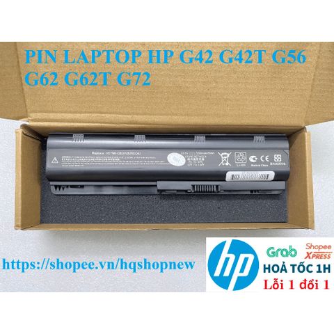 Pin Laptop HP G42 G42T G56 G62 G62T G72 - Pin 6 Cell Mới 100%, Bảo Hành Nhanh, Phụ Kiện Chính Hãng