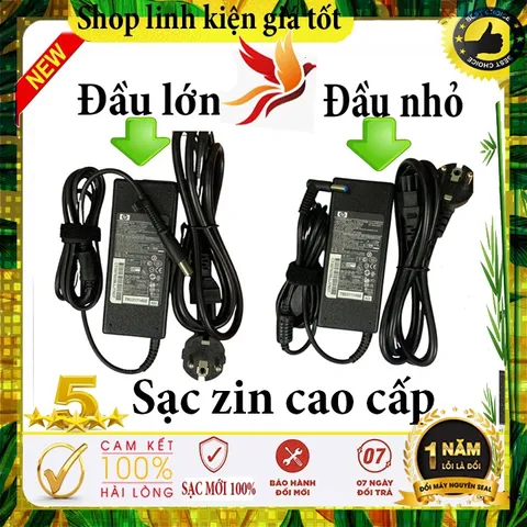 Sạc Laptop HP 18.5v - 3.5a / 19v - 4.74a / 19.5v - 4.62a, 65w - 90w Zin cao cấp - Sạc hp - sạc máy tính hp PHỤ KIỆN LAPT