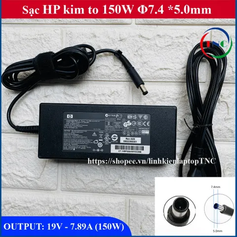 🔝 Sạc Laptop HP 150w 19V 7.89A / 19.5V 7.69A 8570w 8560w 8540w Hàng ZIN (Adapter HP 150w)