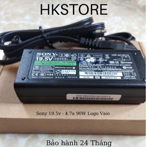 Sạc Laptop Chính Hãng Sony 19.5V - 3.9A 75W Logo Vaio, Bảo Hành 24 Tháng, Tương Thích CR CS NR NS NW SR EA