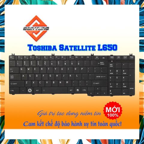 Bàn Phím Laptop Toshiba Satellite L650 C650 C655 L655D - US Layout, Chất Lượng Cao, Bảo Hành 09 Tháng