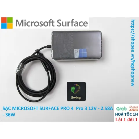 [Sạc zin] SẠC MICROSOFT SURFACE PRO 4  Pro 3 12V - 2.58A - 36W PHỤ KIỆN LAPTOP