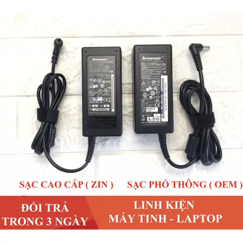 🔝 Sạc Laptop LENOVO 19V  3.42A  65W Chân Kim Thường Kèm Dây Nguồn