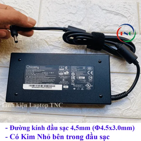[Chân Nhỏ] Thay cho Sạc Laptop MSI 19.5V 7.7A - 150W Chân 4.5x3.0mm -Có Kim Nhỏ trong đầu sạc chân - đường kính 4.5mm PH
