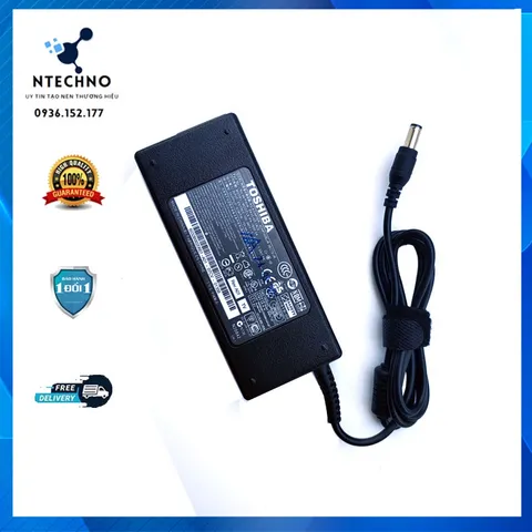 🔝 Sạc Laptop Toshiba 15V - 5A -75W Đầu sạc 6.3mmx3.0mm [pt]Tặng kèm dây nguồn (Adapter Toshiba 15V 5A)Bảo hành 12 tháng