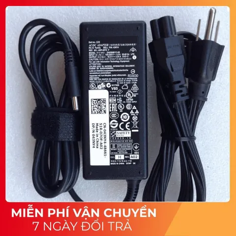 [Sạc zin] Sạc Laptop Dell Inspiron 3593 3593B 3593A P75F01 19.5V - 2.31A - 3.34A - 45W - 65W Chân kim nhỏ 4.5 x 3.0 mm P