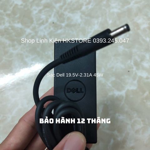 Sạc Laptop Dell 19.5V-2.31A 45W - Phụ Kiện Chính Hãng cho Dell Inspiron 14, XPS 11, 12, 13 và L321X, L322X