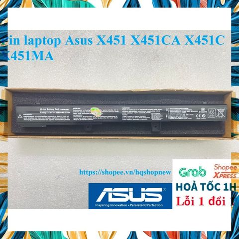 Pin Laptop Asus X451 X451CA X451C X451MA - Phụ Kiện Chính Hãng 4 Cell, Mới 100% với Bảo Hành Đổi Mới
