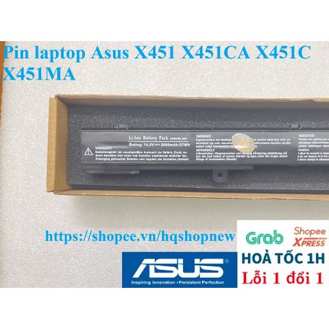 Pin Laptop Asus X451 X451CA X451C X451MA - Phụ Kiện Chính Hãng 4 Cell, Mới 100% với Bảo Hành Đổi Mới