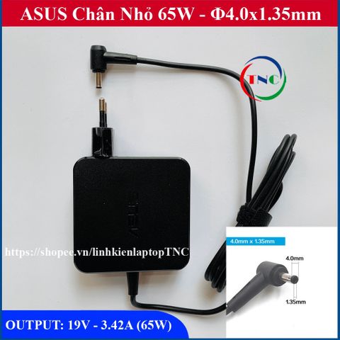 Sạc Laptop Asus 19V 3.42A 65W Chân Nhỏ 4.0mm - Thay Thế Tương Thích A556 A510U X541 X542 A540 K401L K401LB