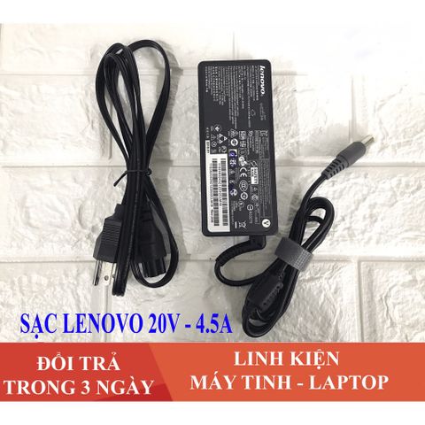 Sạc Laptop Lenovo 20V - 4.5A chân kim cho T400 T410 T420 T430 - Bảo hành 12 tháng, chất lượng đảm bảo