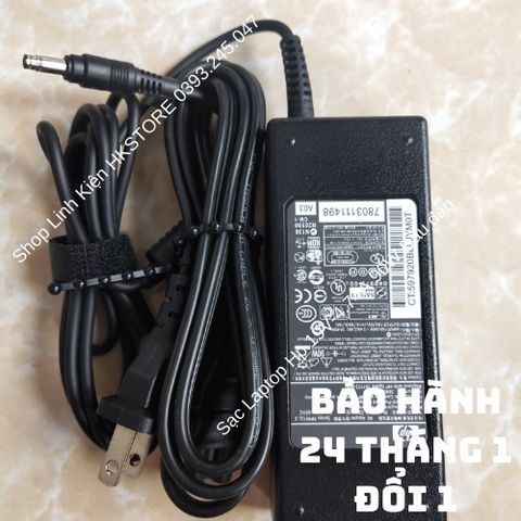 Sạc Laptop HP 19V-4.74A 90W Đầu Đạn Chất Lượng Cao Dành Cho HP Compaq 6535s, 6820s, 6515b - Bảo Hành 24 Tháng, Tặng Kèm Dây Nguồn