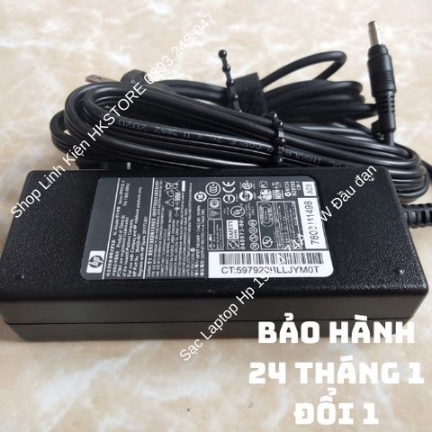 Sạc Laptop HP 19V-4.74A 90W Đầu Đạn Chất Lượng Cao Dành Cho HP Compaq 6535s, 6820s, 6515b - Bảo Hành 24 Tháng, Tặng Kèm Dây Nguồn