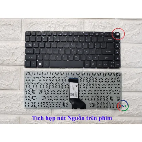 🔝 Bàn Phím Laptop Acer Aspire E5-473 E5-474 E5-475 E5-422 E5-432 E5-452 E5-491 CÓ NÚT NGUỒN - NHẬP KHẨU