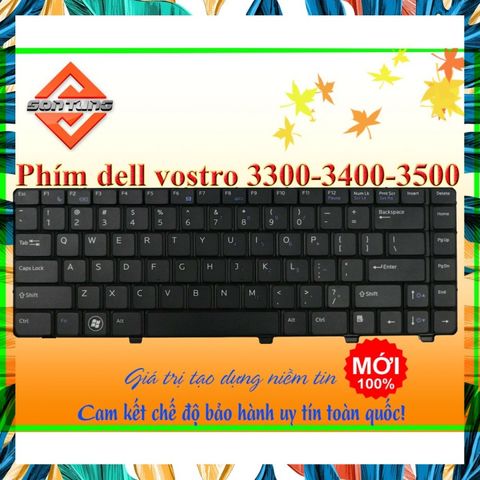 Bàn Phím Laptop Dell Vostro 3300 3400 3500 - Phụ Kiện Thay Thế Chuẩn US, Bảo Hành 09 Tháng, Đổi Mới Nếu Lỗi