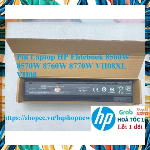 Pin Laptop HP Elitebook 8560W 8570W 8760W 8770W VH08XL VH08 - Pin 8 Cell Chính Hãng, Khôi Phục Năng Lượng Tối Ưu