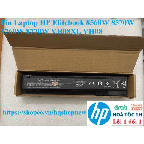 Pin Laptop HP Elitebook 8560W 8570W 8760W 8770W VH08XL VH08 - Pin 8 Cell Chính Hãng, Khôi Phục Năng Lượng Tối Ưu