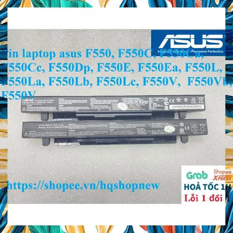 Pin laptop asus F550, F550C, F550Ca, F550Cc, F550Dp, F550E, F550Ea, F550L, F550La, F550Lb, F550Lc, F550V,  F550Vb, F550V