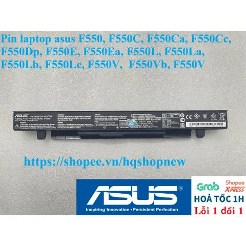 Pin laptop asus F550, F550C, F550Ca, F550Cc, F550Dp, F550E, F550Ea, F550L, F550La, F550Lb, F550Lc, F550V,  F550Vb, F550V