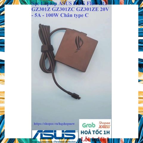 Sạc Laptop ASUS ROG Flow Z13 GZ301Z GZ301ZC GZ301ZE 20V 5A 100W - Phụ Kiện Chính Hãng USB Type-C An Toàn và Hiệu Quả
