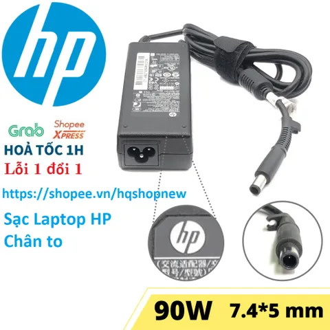 Sạc Laptop HP Chân to / Nhỏ 18.5V - 3.5A / 19V - 4.74A / 19.5V - 3.33A / 19.5V - 2.31A - Sạc máy tính Hp 45W / 65W / 90W