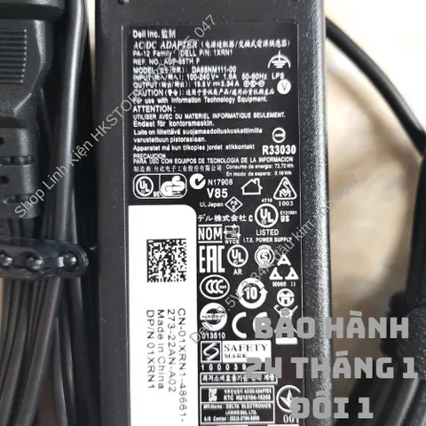 🔝 Sạc Laptop Dell 19.5V-3.34A 65W Kim Nhỏ Dell 3147 3148 3551 5458 5555 5558 5755 5758 5759 7348 xps13 9343 9350 9360