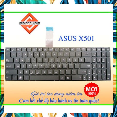 Bàn Phím Laptop Asus X501 Series - Thay Thế US Layout Chất Lượng Cao, Không Chập Phím, Bảo Hành Đổi Mới 9 Tháng